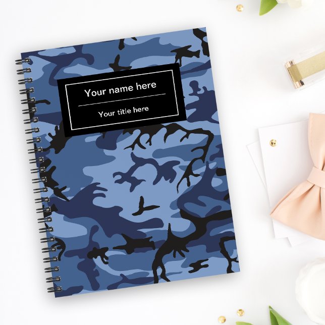 Carnet Camo Navy, camouflage bleu, Militaire, Armée (Créateur téléchargé)