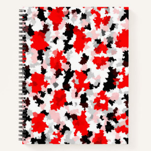 Carnet Camo noir rouge noir noir Conception abstraite