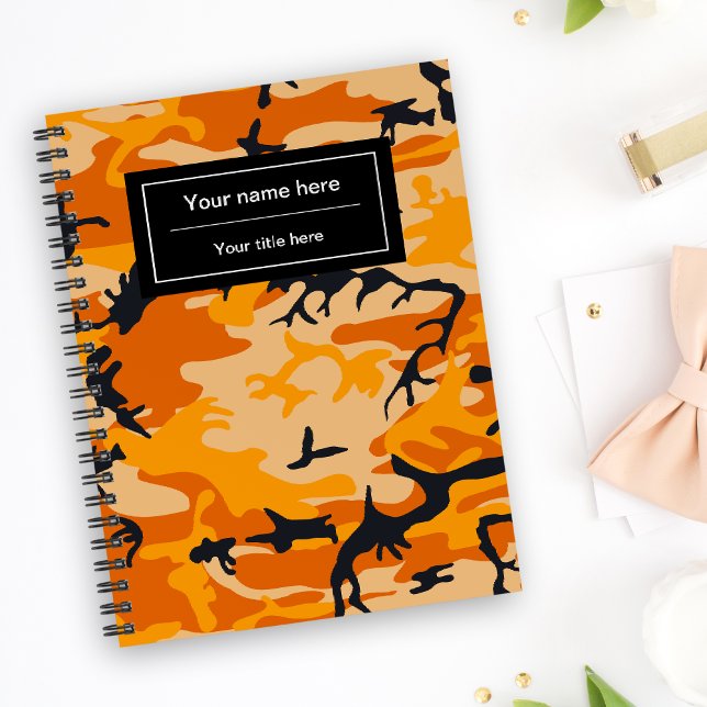 Carnet Camo orange, Camouflage, Militaire, Armée (Créateur téléchargé)