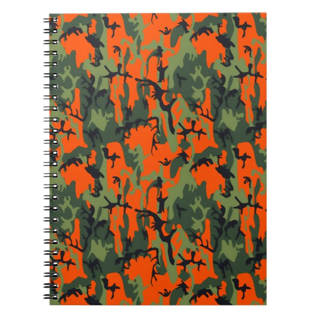 Carnet Camo orange et vert de sécurité (Devant)