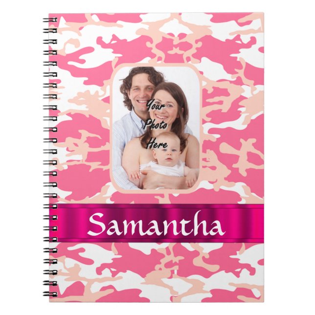 Carnet Camo rose (Devant)