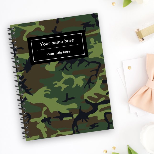 Carnet Camo Vert, Camouflage, Militaire, Armée (Créateur téléchargé)