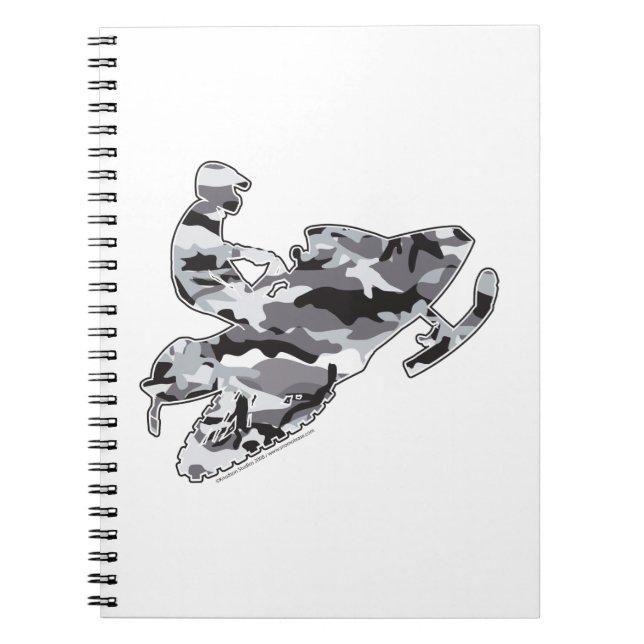 Carnet Camoflage gris Motoneige (Devant)