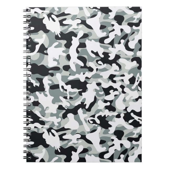 Carnet Camouflage de poussière de neige (Devant)
