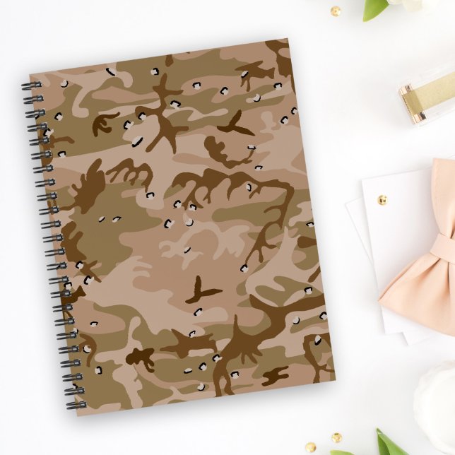 Carnet Camouflage Désert Avec Galets, Militaire, Armée (Créateur téléchargé)