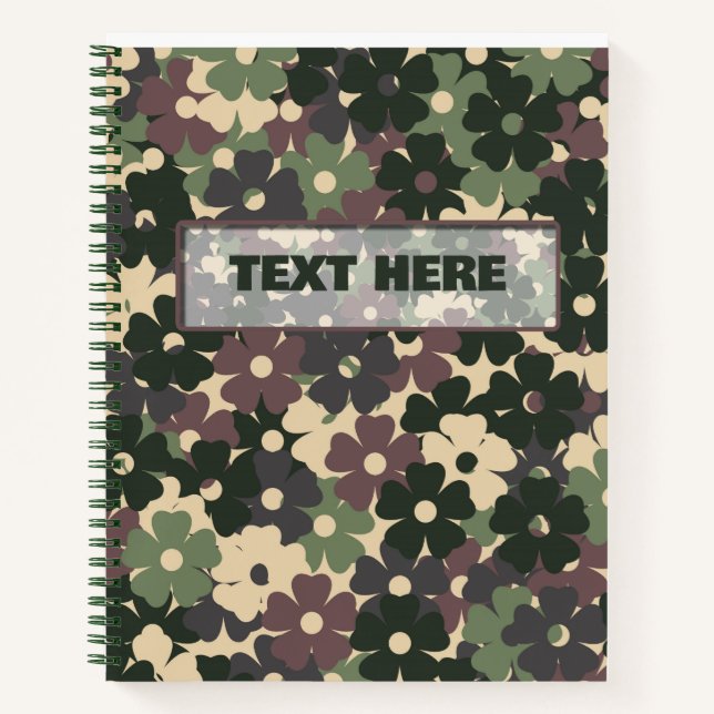 Carnet Camouflage floral (Devant)