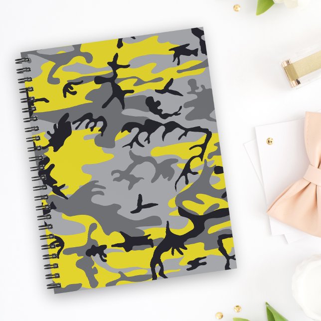 Carnet Camouflage jaune et gris, Militaire, Armée (Créateur téléchargé)