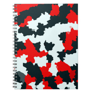 Carnet Camouflage Mosaïque Abstraite Géométrique Irréguli