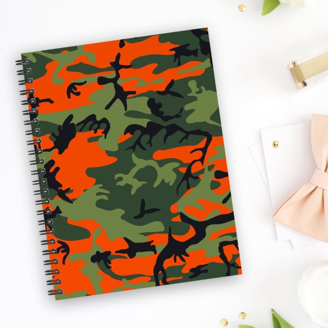 Carnet Camouflage orange et vert, Militaire, Armée (Créateur téléchargé)