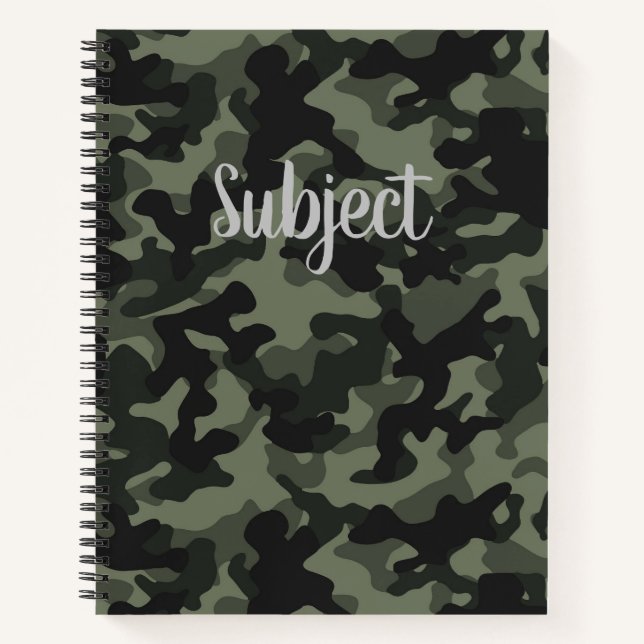 Carnet Camouflage personnalisable (Devant)