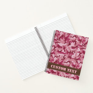 Carnet Camouflage rose