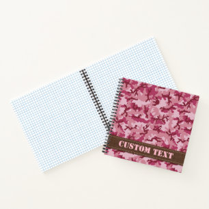 Carnet Camouflage rose