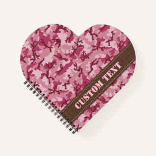 Carnet Camouflage rose