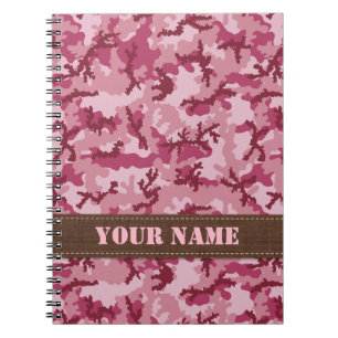 Carnet Camouflage rose