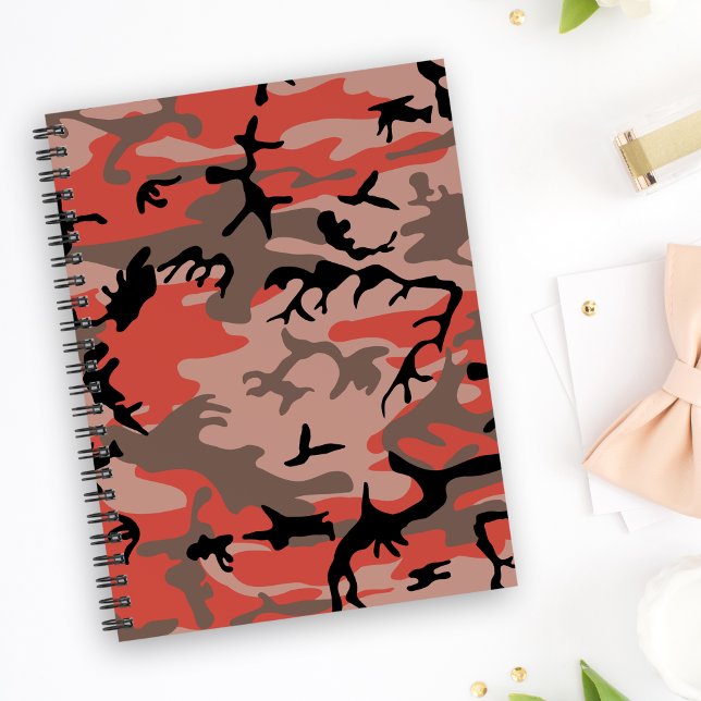 Carnet Camouflage rouge et Brown, Armée (Créateur téléchargé)