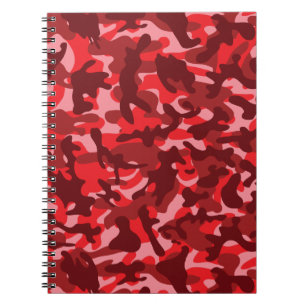 Carnet Camouflage Saumon rouge