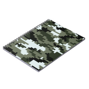Carnet Camouflage urbain numérique à 8 bits / Camo