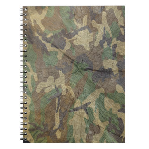 Carnet Camouflage Woodland Green Brown