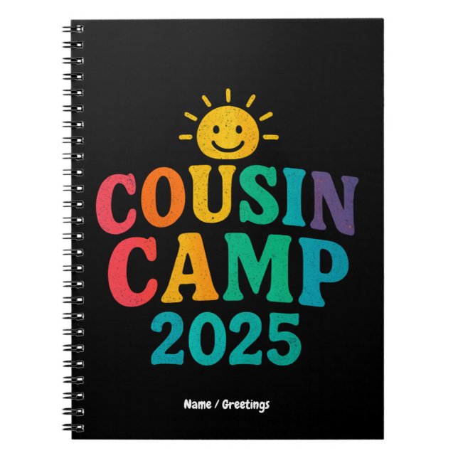Carnet Camp Cousin 2025 Camping de vacances d'été (Devant)