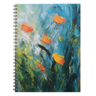 Carnet Campanules – Prairie florale abstraite en mouvemen