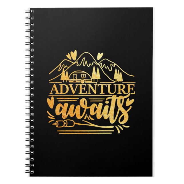 Carnet Camper Cadeau Aventure Is Await (Devant)