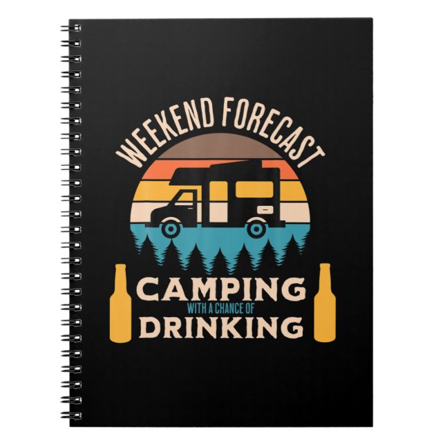 Carnet Camping Bière Avec Bière Anniversaire (Devant)