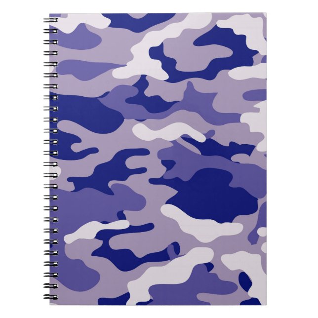 Carnet Camping Chasse Camping Camouflage bleu (Devant)