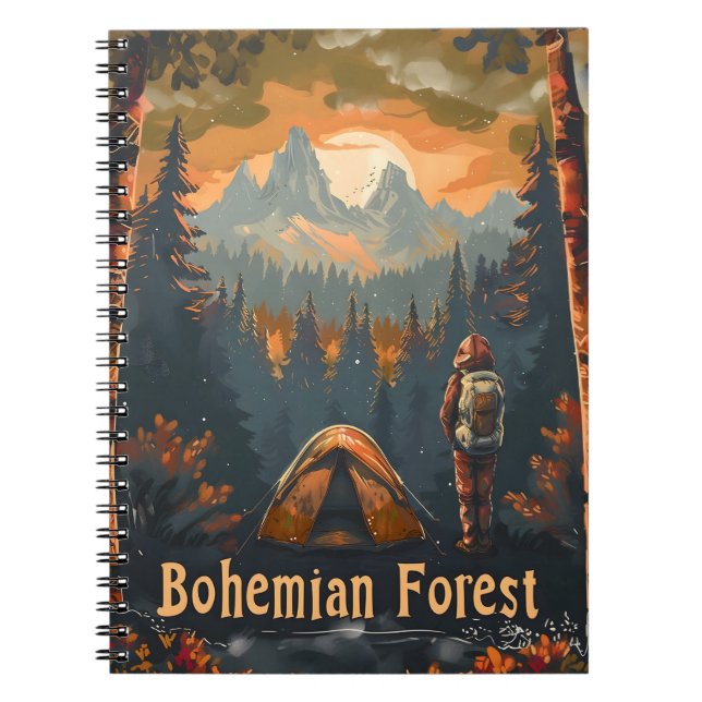 Carnet Camping forestier bohème (Devant)