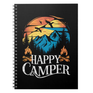 Carnet Camping heureux Rétro Vintage Équipe de camping as
