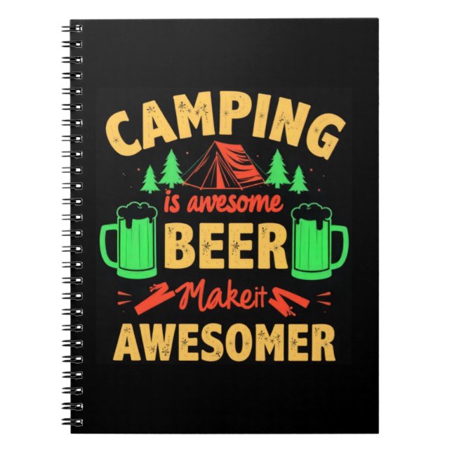 Carnet Camping is Awesome Beer Make it Awesomer-67688 (Devant)