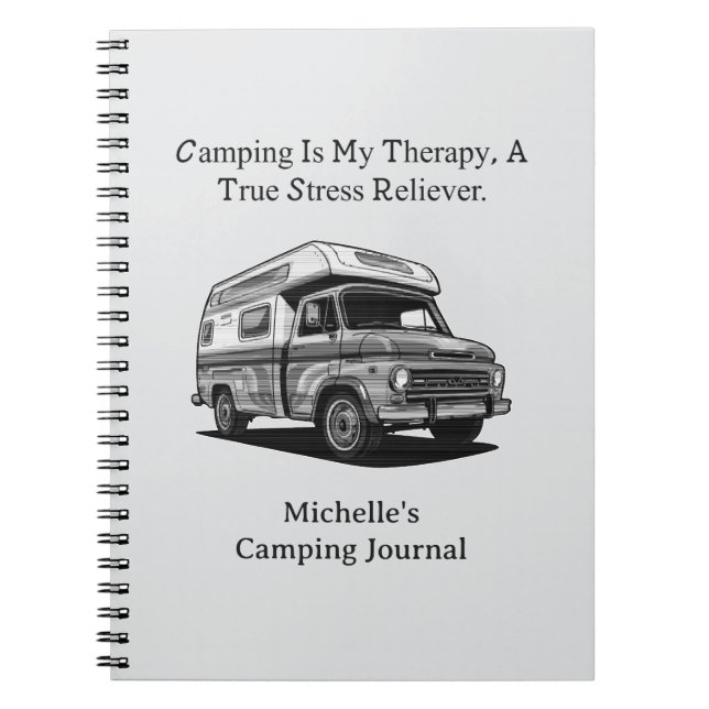 Carnet Camping Ma Thérapie Véritable Soulagement du Stres (Devant)