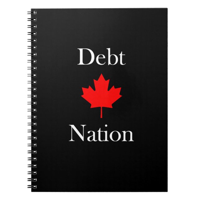 Carnet Canada Feuille d'érable Dette Nation Couleur foncé (Devant)
