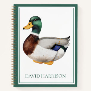 Carnet Canard colvert chic personnalisé
