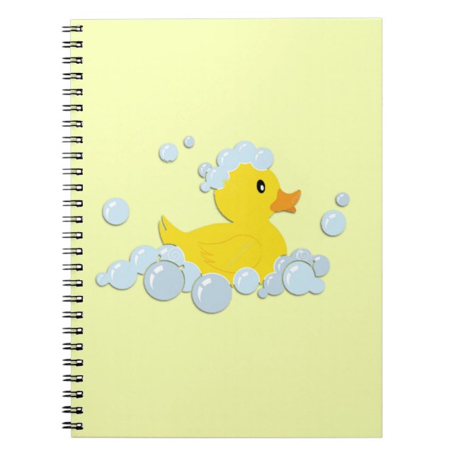 Carnet Canard en caoutchouc dans des bulles (Devant)