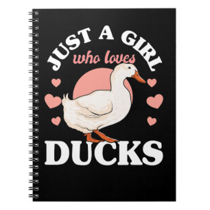 Carnet Canard Juste une fille qui aime Canards filles fil
