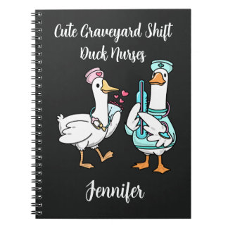 Carnet Canard mignon de l'équipe de nuit Nom drôle d'infi