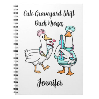 Carnet Canard mignon de l'équipe de nuit Nom drôle d'infi