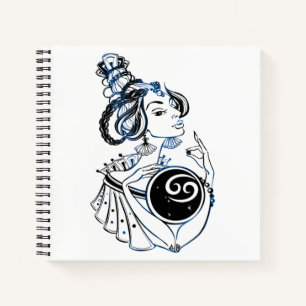 Carnet Cancer personnalisé Zodiac Art déco dame