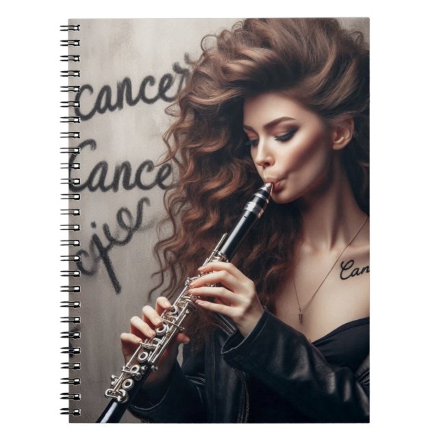 Carnet Cancer Zodiac Musicien Clarinet (Devant)