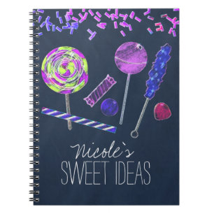Carnet Candy Land Friandises Tableau Craie Gribouillis Fê