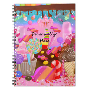 Carnet Candy Land Imaginaire Cupcakes & Sweet Candy Thème