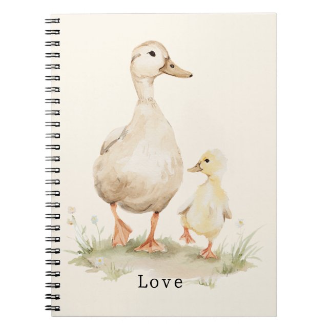 Carnet Canetons bébé de maman jaune (Devant)