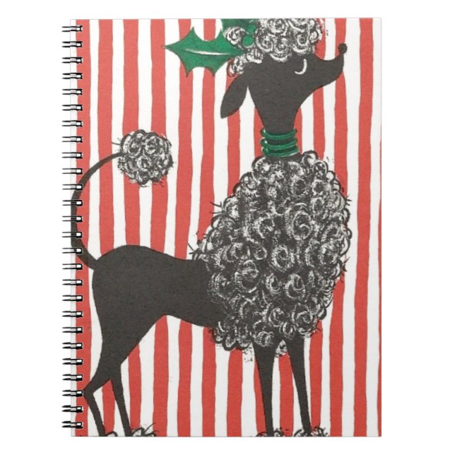Carnet Caniche de Noël (Devant)