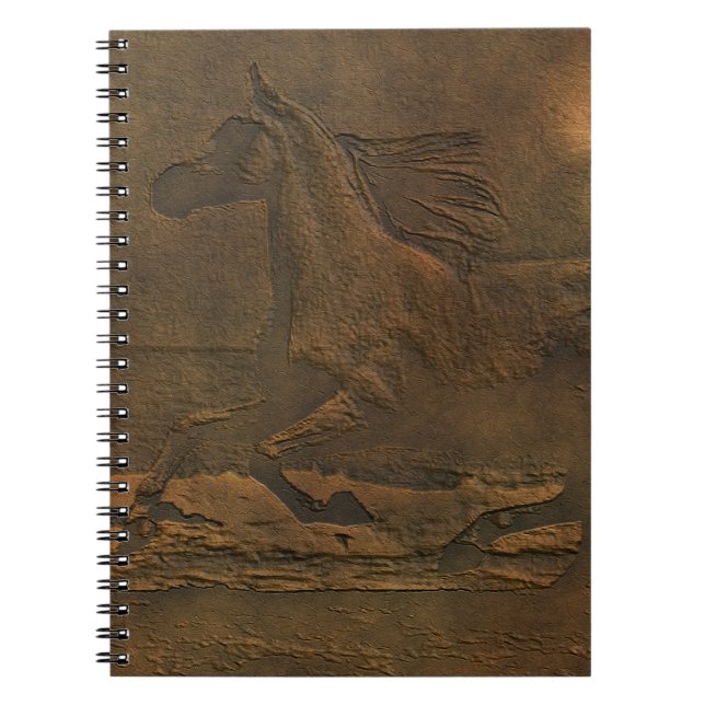 Carnet Cantering Wild Spirited Horse Faux Effet cuir (Devant)