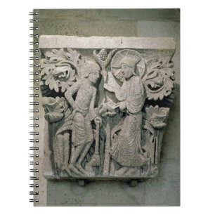 Carnet Capital de colonne dépeignant le Christ et James