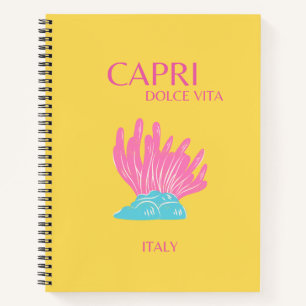 Carnet Capri Dolce Vita, Art Voyage, Jaune