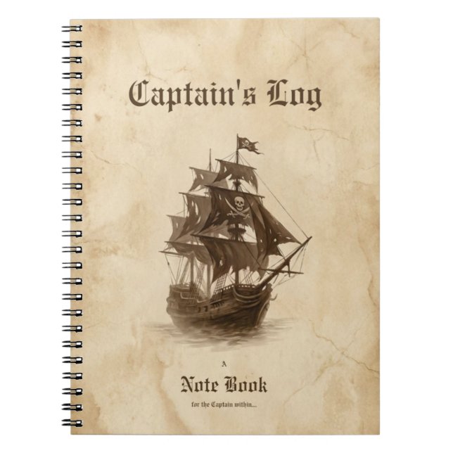 Carnet Captain's Log Notebook (Devant)