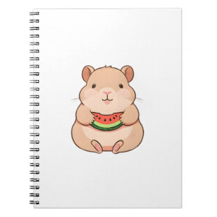 Carnet Capybara Chibi Mignon Mangeant une Tranche de Past