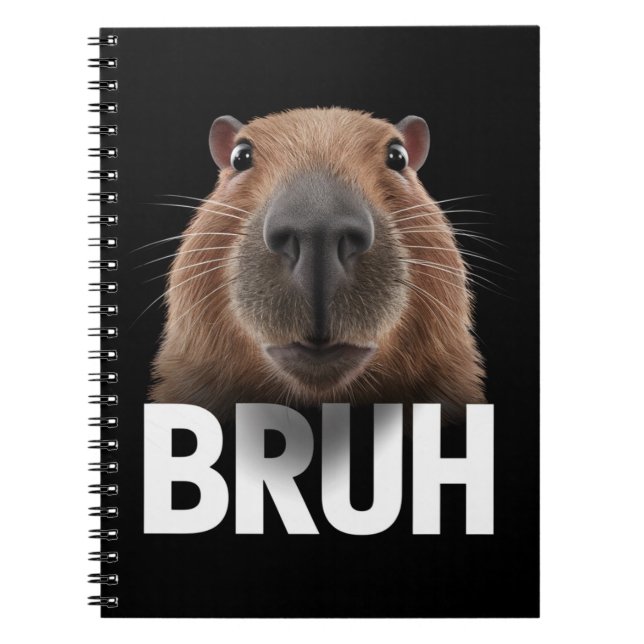 Carnet Capybara Drôle Bruh  (Devant)