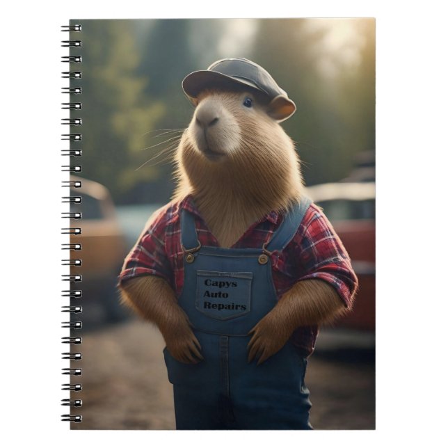 Carnet "Capybara Mechanic : Grease, engrenages et Good Vi (Devant)